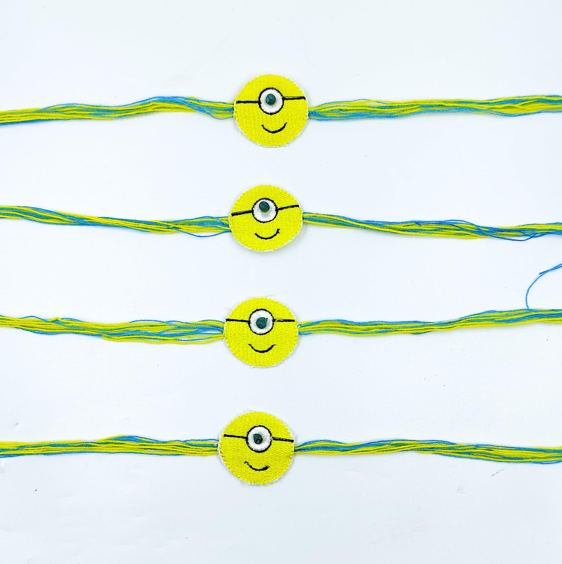 Innovera Design Plantable Rakhi Natural Eco-Friendly Cotton Embroidery Designer Sustainable Rakhi with free seed - Combo of 3