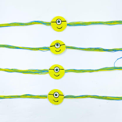 Innovera Design Plantable Rakhi Natural Eco-Friendly Cotton Embroidery Designer Sustainable Rakhi with free seed - Combo of 3
