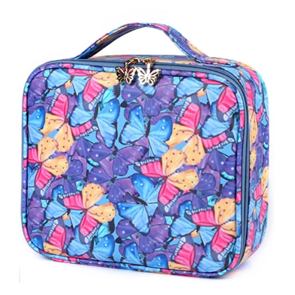 INOVERA Nylon Makeup Organizer Bag, Travel Cosmetic Case with Adjustable Compartments, 26x23x9 cm - packaging (25)