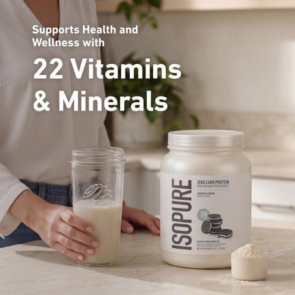 Isopure Whey Protein Isolate Powder, Vegetarian, Zero Added Sugar, Lactose-Free, Gluten-Free - label detail (14)