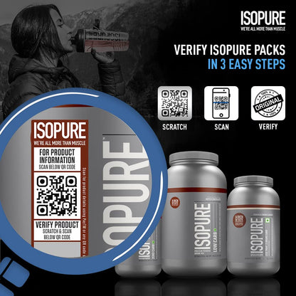 Isopure Whey Protein Isolate Powder, Vegetarian, Zero Added Sugar, Lactose-Free, Gluten-Free - back view (20)
