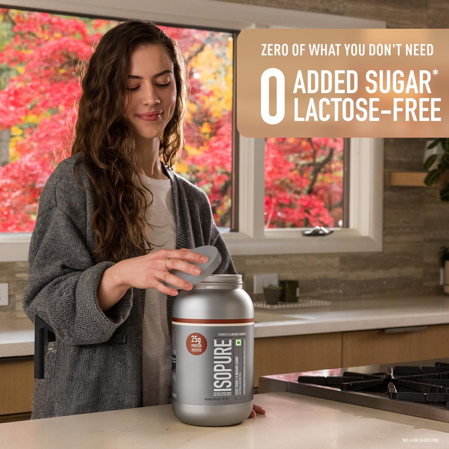 Isopure Whey Protein Isolate Powder, Vegetarian, Zero Added Sugar, Lactose-Free, Gluten-Free - label detail