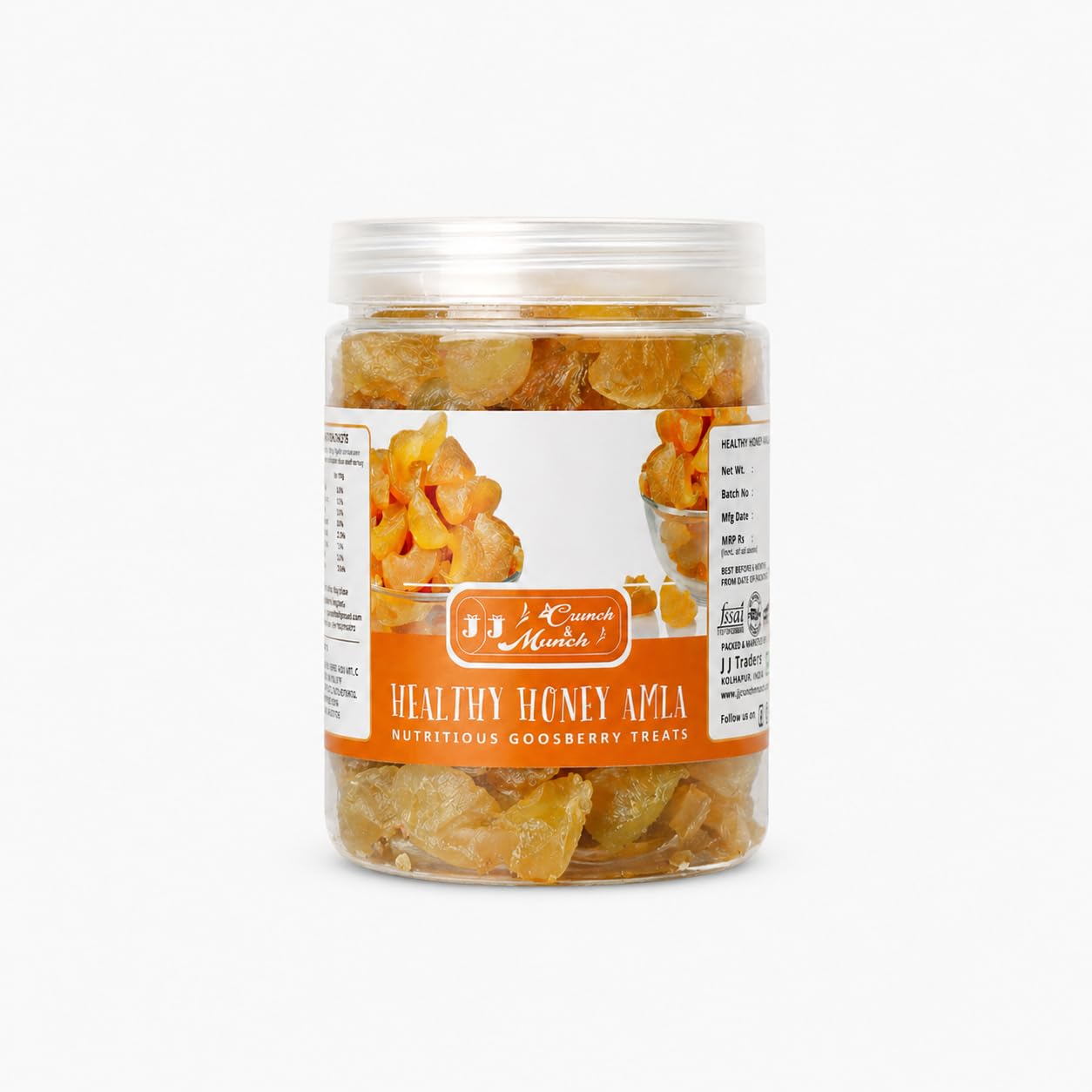 J J crunch N munch Honey Amla Candy, Sugar-Free Natural Dried Amla Fruit Snack, No Preservatives (17)