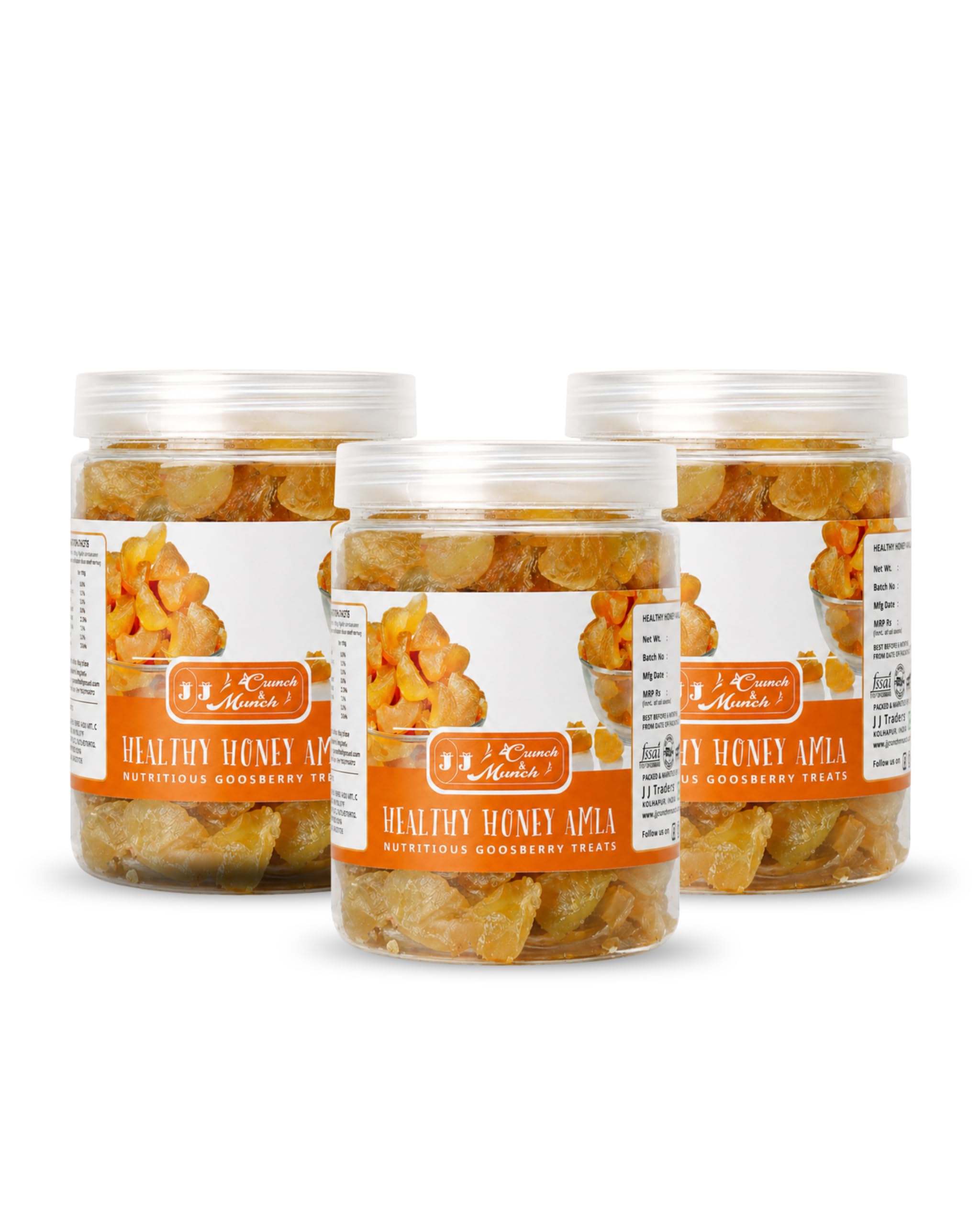 J J crunch N munch Honey Amla Candy, Sugar-Free Natural Dried Amla Fruit Snack, No Preservatives (19)