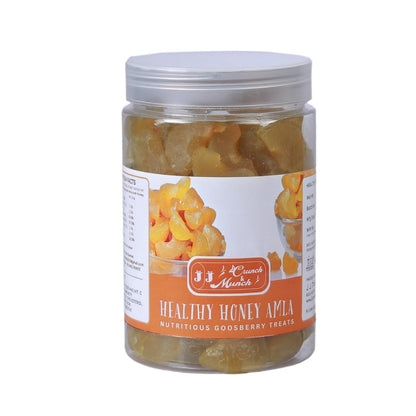 J J crunch N munch Honey Amla Candy, Sugar-Free Natural Dried Amla Fruit Snack, No Preservatives - ingredients panel