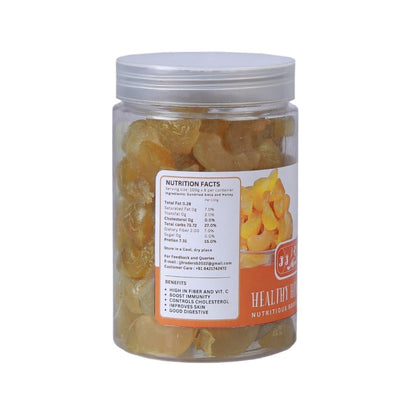 J J crunch N munch Honey Amla Candy, Sugar-Free Natural Dried Amla Fruit Snack, No Preservatives - close-up detail