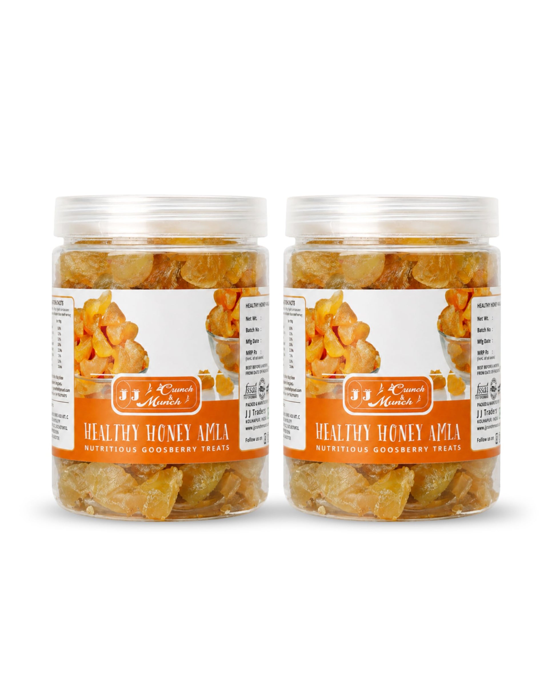 J J crunch N munch Honey Amla Candy, Sugar-Free Natural Dried Amla Fruit Snack, No Preservatives (9)