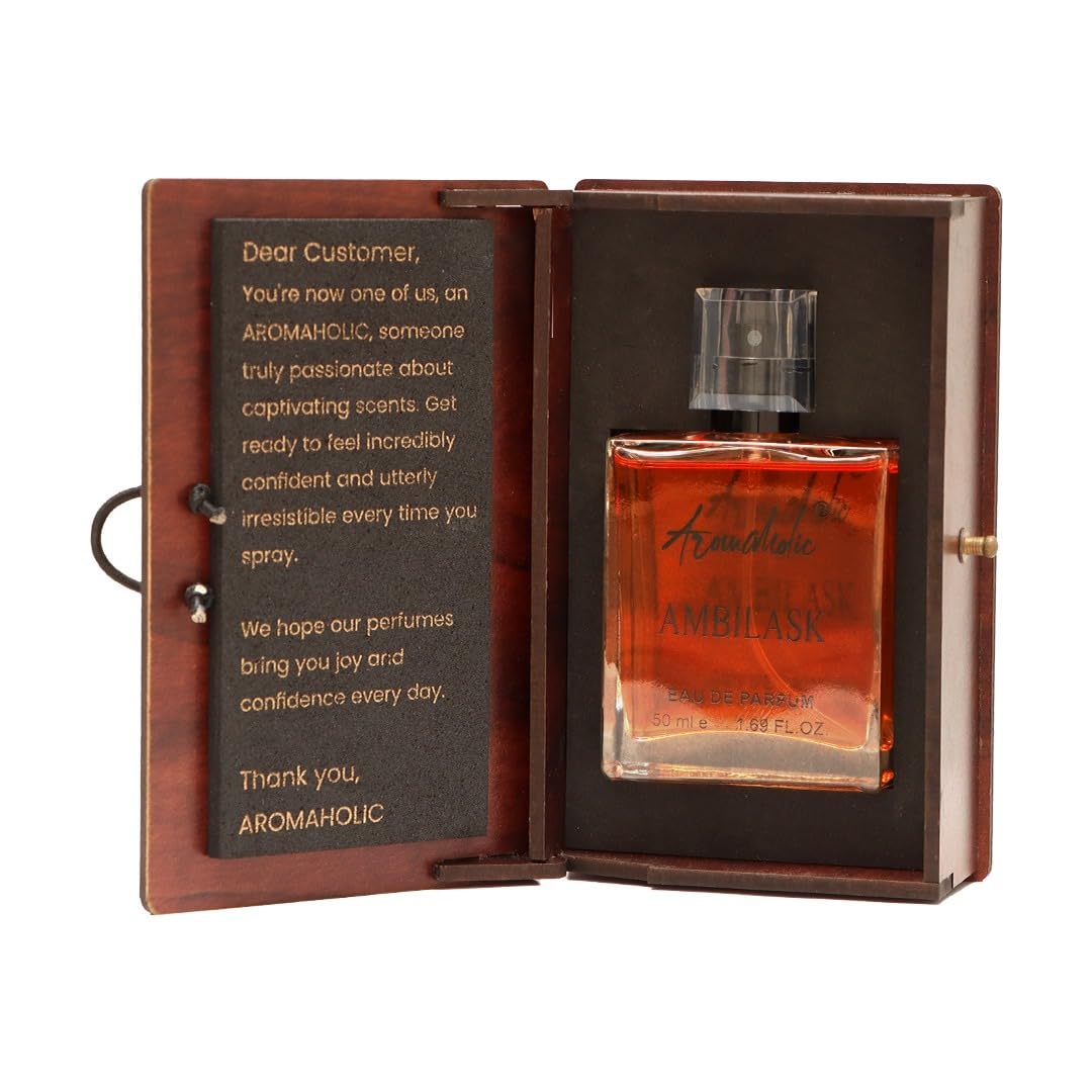 J.P.Perfumery Works AROMOHOLIC Eau de Parfum, 50ml, Unisex Perfume Spray - front view