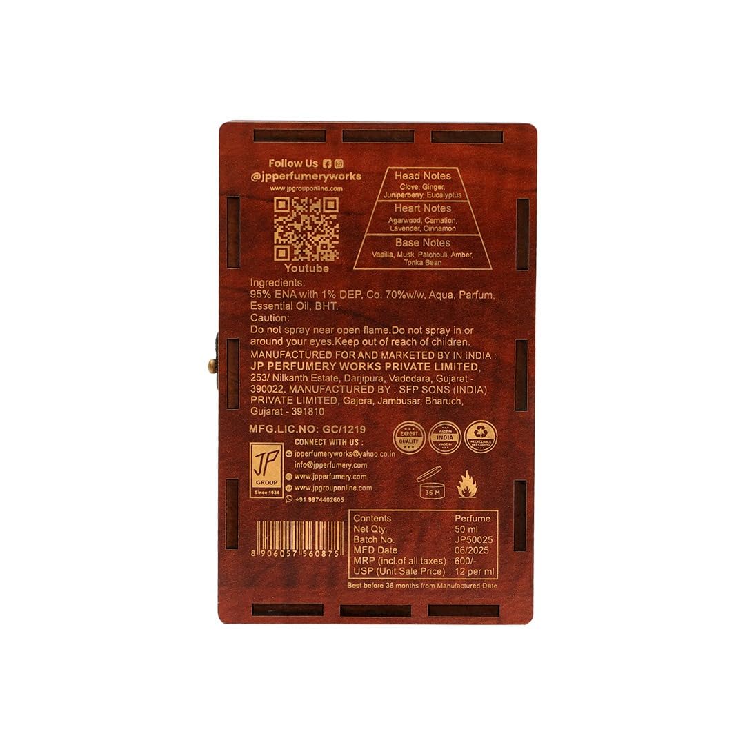 J.P.Perfumery Works AROMOHOLIC Eau de Parfum, 50ml, Unisex Perfume Spray - packaging (23)