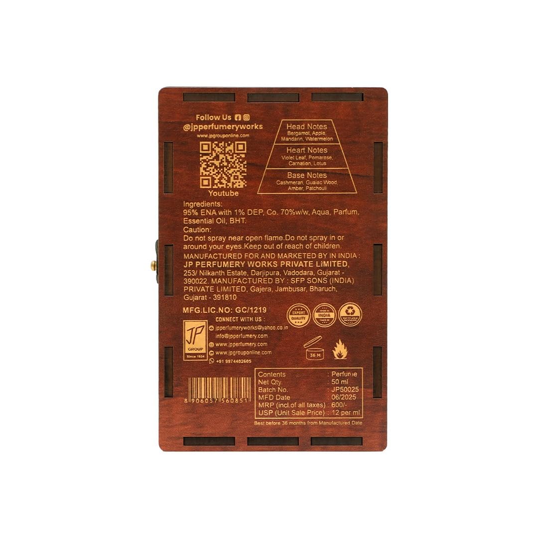 J.P.Perfumery Works AROMOHOLIC Eau de Parfum, 50ml, Unisex Perfume Spray - packaging (8)
