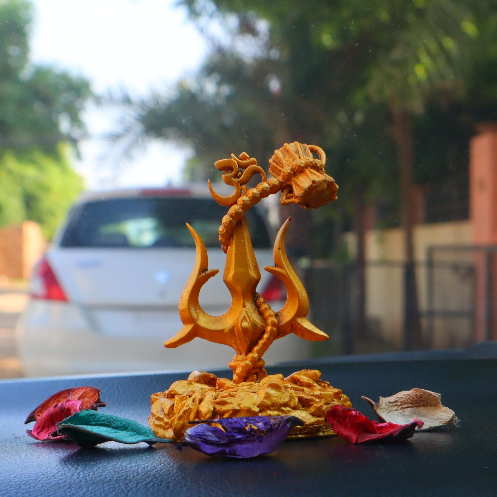 JAIPUR ACE Adiyogi Shiva Statue, Resin Idol for Car Dashboard & Home Decor - front view (15)