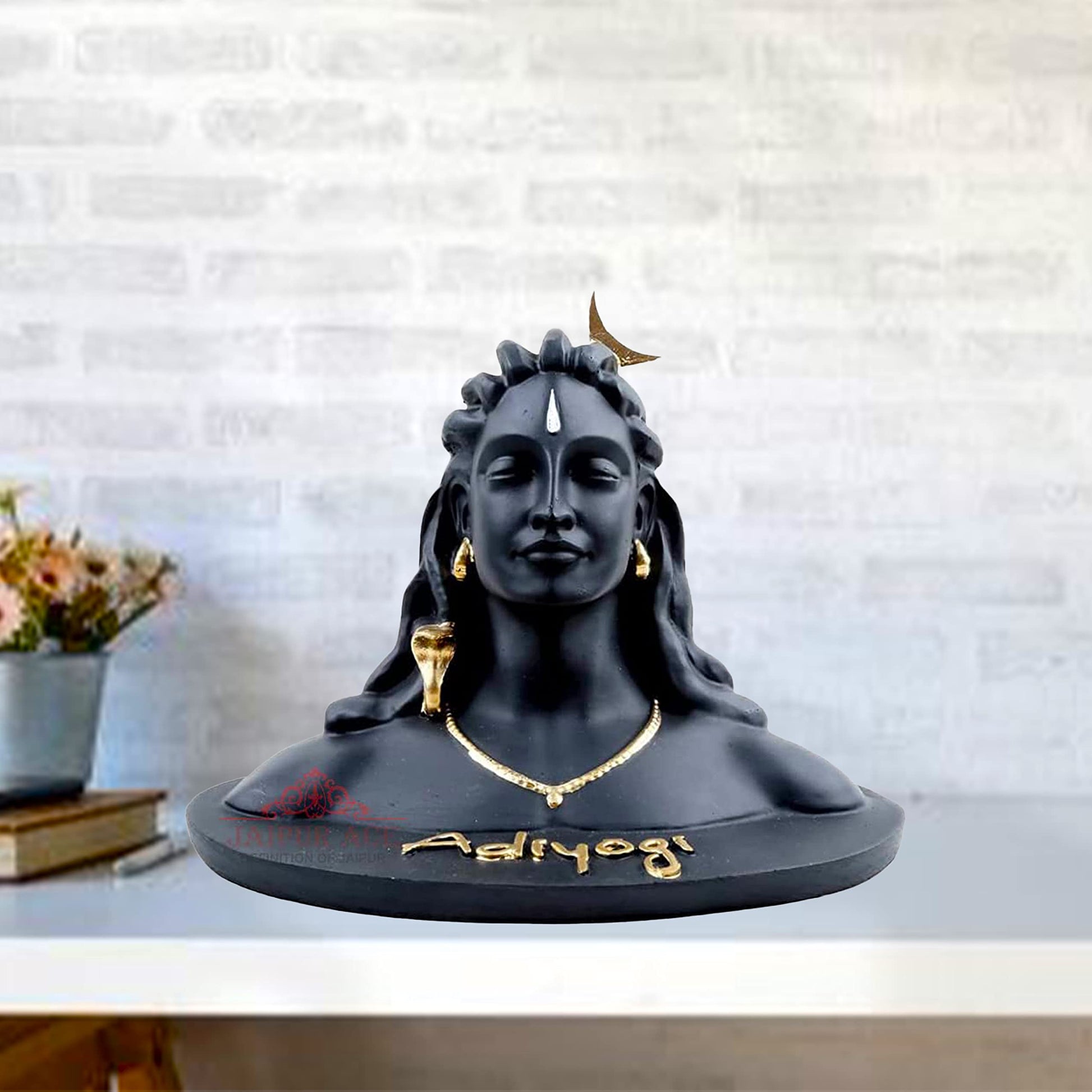 JAIPUR ACE Adiyogi Shiva Statue, Resin Idol for Car Dashboard & Home Decor (6)