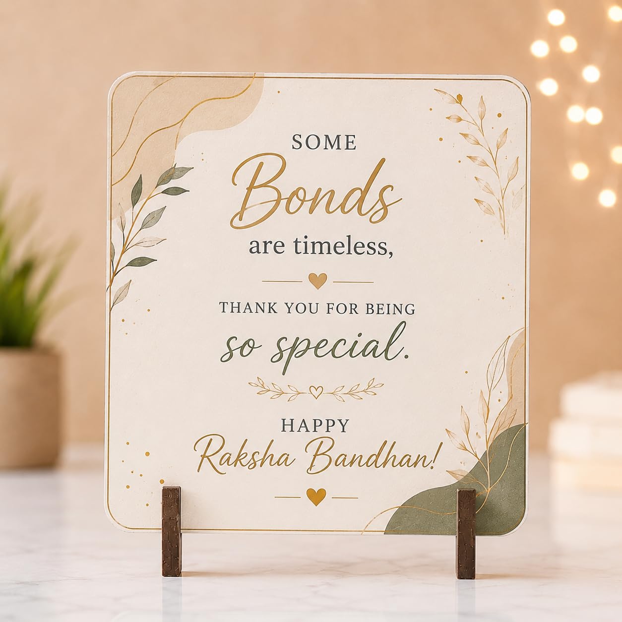 JAIPUR ACE BRO Rakhi Set of 2 for Brother | Designer Letter Rakhi Combo with Raksha Bandhan Standee, Roli Chawal and Display 