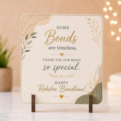 JAIPUR ACE BRO Rakhi Set of 2 for Brother | Designer Letter Rakhi Combo with Raksha Bandhan Standee, Roli Chawal and Display 