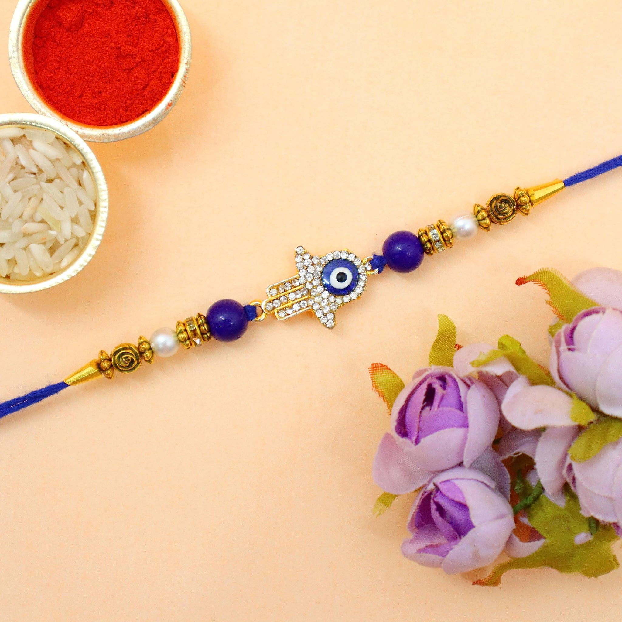 JAIPUR ACE BRO Rakhi Set of 2 for Brother | Designer Letter Rakhi Combo with Raksha Bandhan Standee, Roli Chawal and Display 