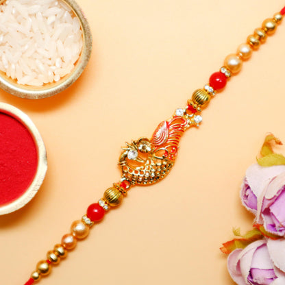 JAIPUR ACE BRO Rakhi Set of 2 for Brother | Designer Letter Rakhi Combo with Raksha Bandhan Standee, Roli Chawal and Display 