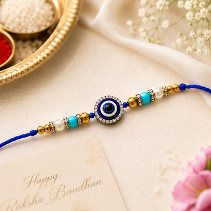 JAIPUR ACE BRO Rakhi Set of 2 for Brother | Designer Letter Rakhi Combo with Raksha Bandhan Standee, Roli Chawal and Display 
