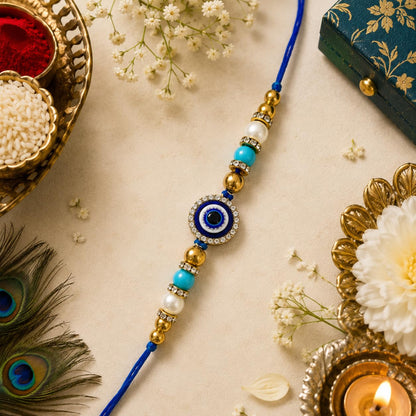 JAIPUR ACE BRO Rakhi Set of 2 for Brother | Designer Letter Rakhi Combo with Raksha Bandhan Standee, Roli Chawal and Display 