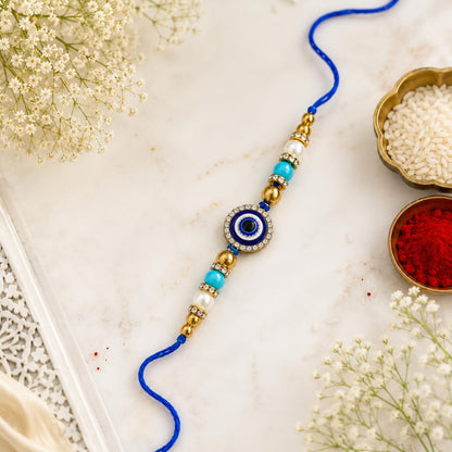 JAIPUR ACE BRO Rakhi Set of 2 for Brother | Designer Letter Rakhi Combo with Raksha Bandhan Standee, Roli Chawal and Display 