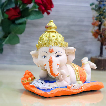 JAIPUR ACE Ganesh Figurine, Polyresin Handcrafted Statue, 6 cm, Home & Office Decor - packaging (10)