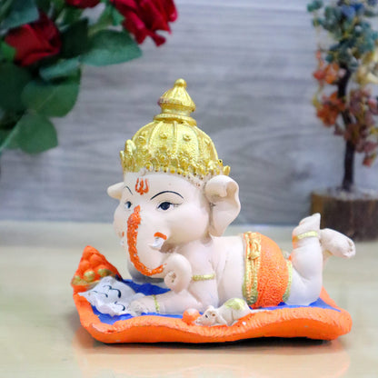 JAIPUR ACE Ganesh Figurine, Polyresin Handcrafted Statue, 6 cm, Home & Office Decor - label detail (11)