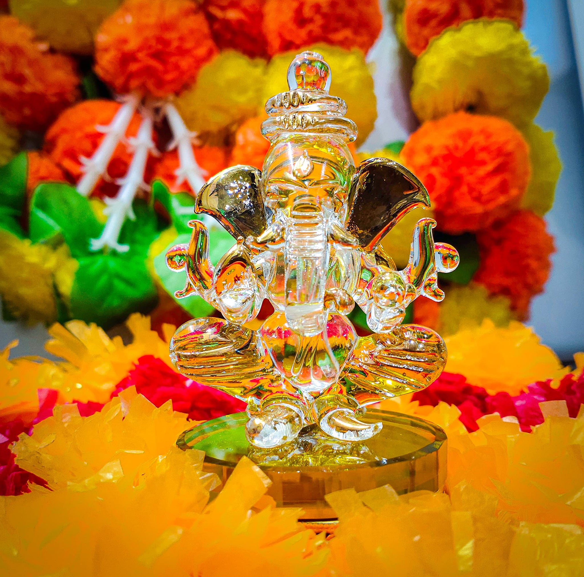 JAIPUR ACE Ganesh Figurine, Polyresin Handcrafted Statue, 6 cm, Home & Office Decor - back view (16)