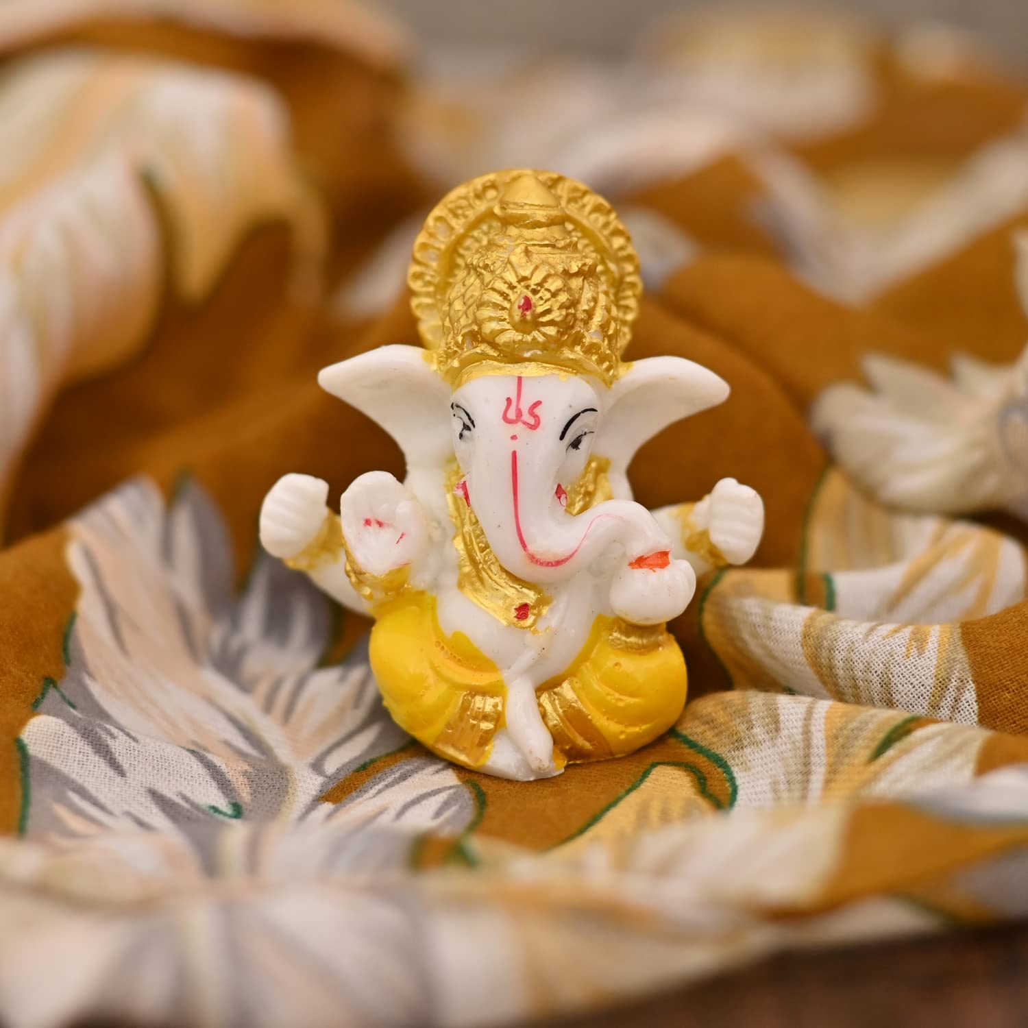 JAIPUR ACE Ganesh Figurine, Polyresin Handcrafted Statue, 6 cm, Home & Office Decor (17)