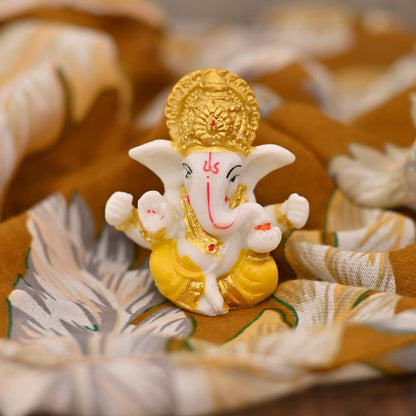 JAIPUR ACE Ganesh Figurine, Polyresin Handcrafted Statue, 6 cm, Home & Office Decor (17)