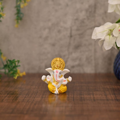 JAIPUR ACE Ganesh Figurine, Polyresin Handcrafted Statue, 6 cm, Home & Office Decor - back view (19)