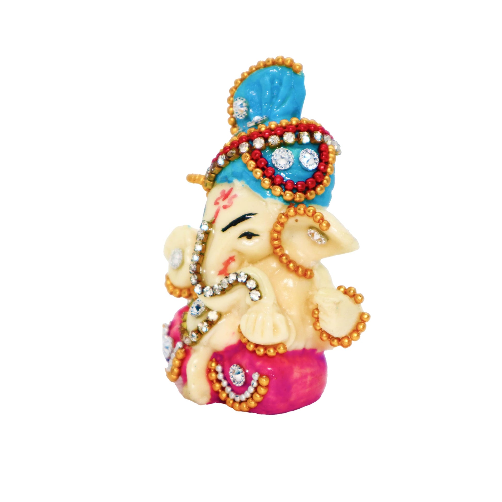 JAIPUR ACE Ganesh Figurine, Polyresin Handcrafted Statue, 6 cm, Home & Office Decor - back view (24)