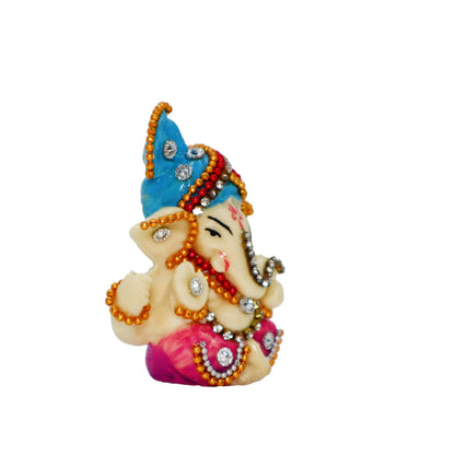 JAIPUR ACE Ganesh Figurine, Polyresin Handcrafted Statue, 6 cm, Home & Office Decor - packaging (25)