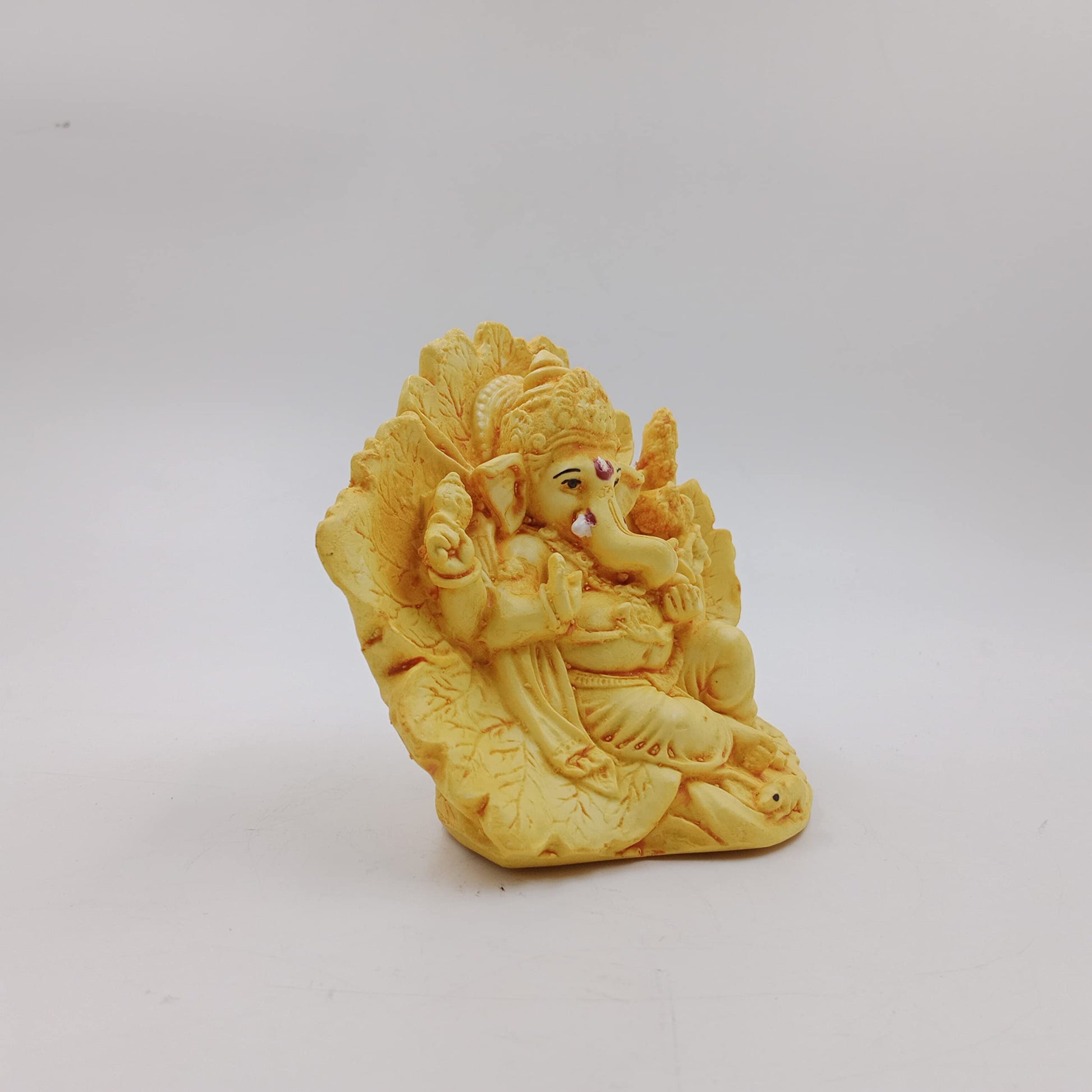 JAIPUR ACE Ganesh Figurine, Polyresin Handcrafted Statue, 6 cm, Home & Office Decor - front view (29)