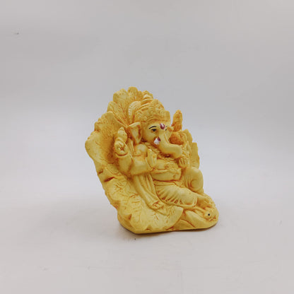 JAIPUR ACE Ganesh Figurine, Polyresin Handcrafted Statue, 6 cm, Home & Office Decor - front view (29)