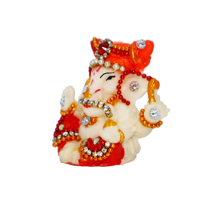 JAIPUR ACE Ganesh Figurine, Polyresin Handcrafted Statue, 6 cm, Home & Office Decor - packaging