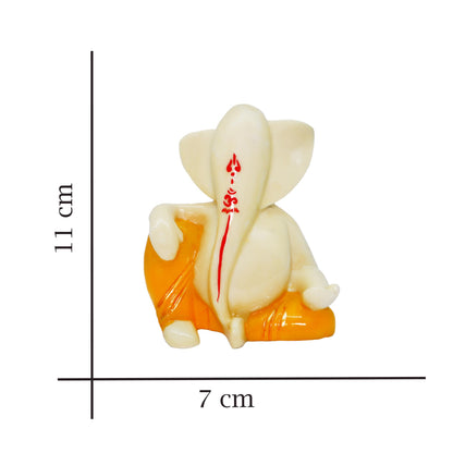 JAIPUR ACE Ganesh Figurine, Polyresin Handcrafted Statue, 6 cm, Home & Office Decor - label detail (41)