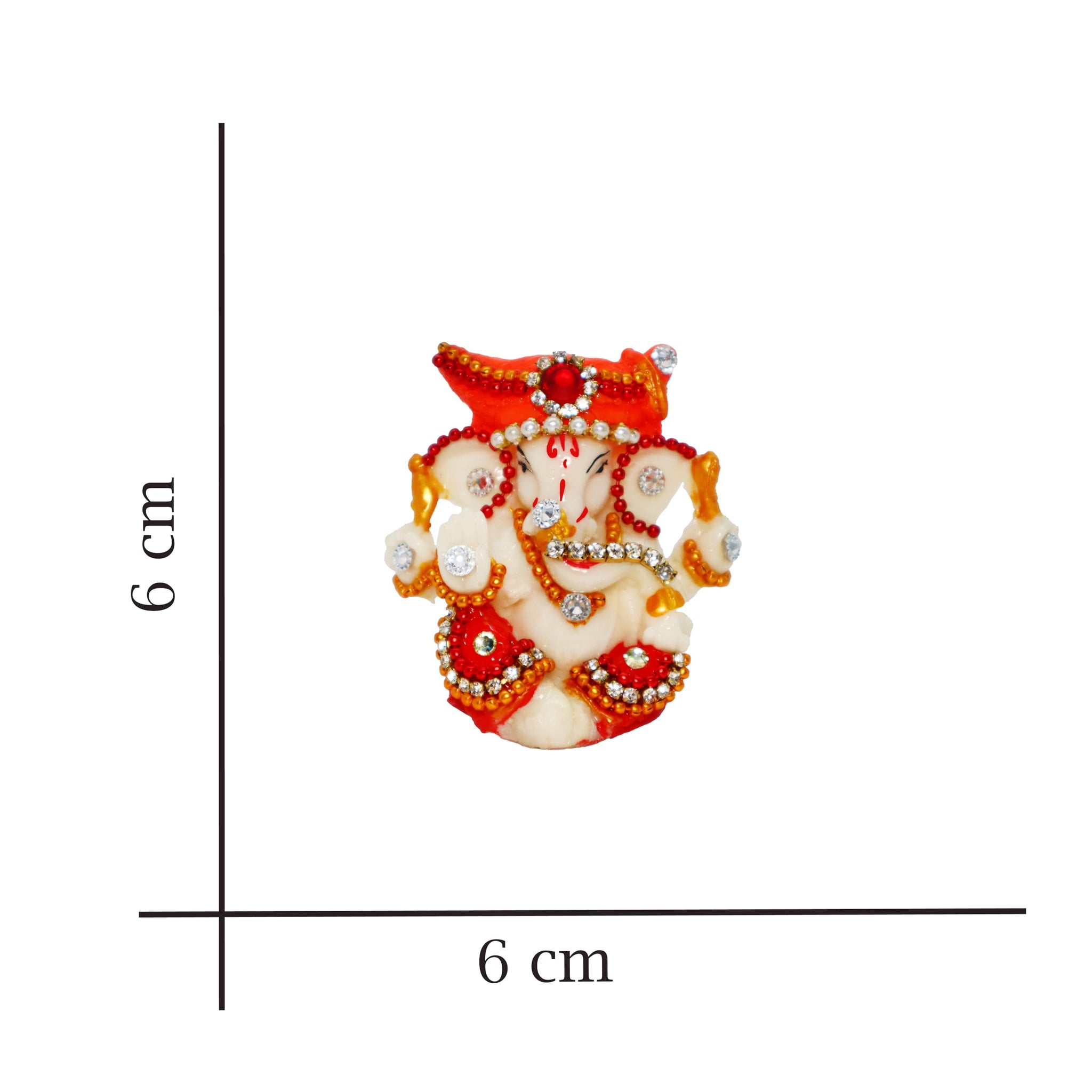 JAIPUR ACE Ganesh Figurine, Polyresin Handcrafted Statue, 6 cm, Home & Office Decor - ingredients panel