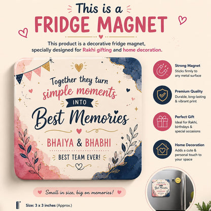 JAIPUR ACE Designer Rakhi Combo with Fridge Magnet |Fancy Thread for Bhaiya Bhabhi | Rakshabandhan Gift Set with Decorative C