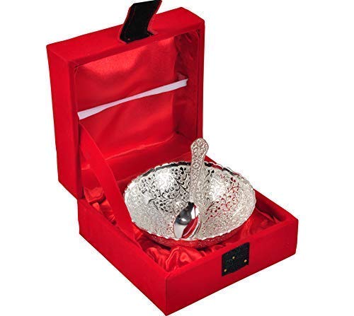 Jaipur Ace Rakhi Gifts Hamper Rakhi for brother with Silver Plated Gifts Bowl Set With Chocolate & Greeting Card (3 Rakhi Wit