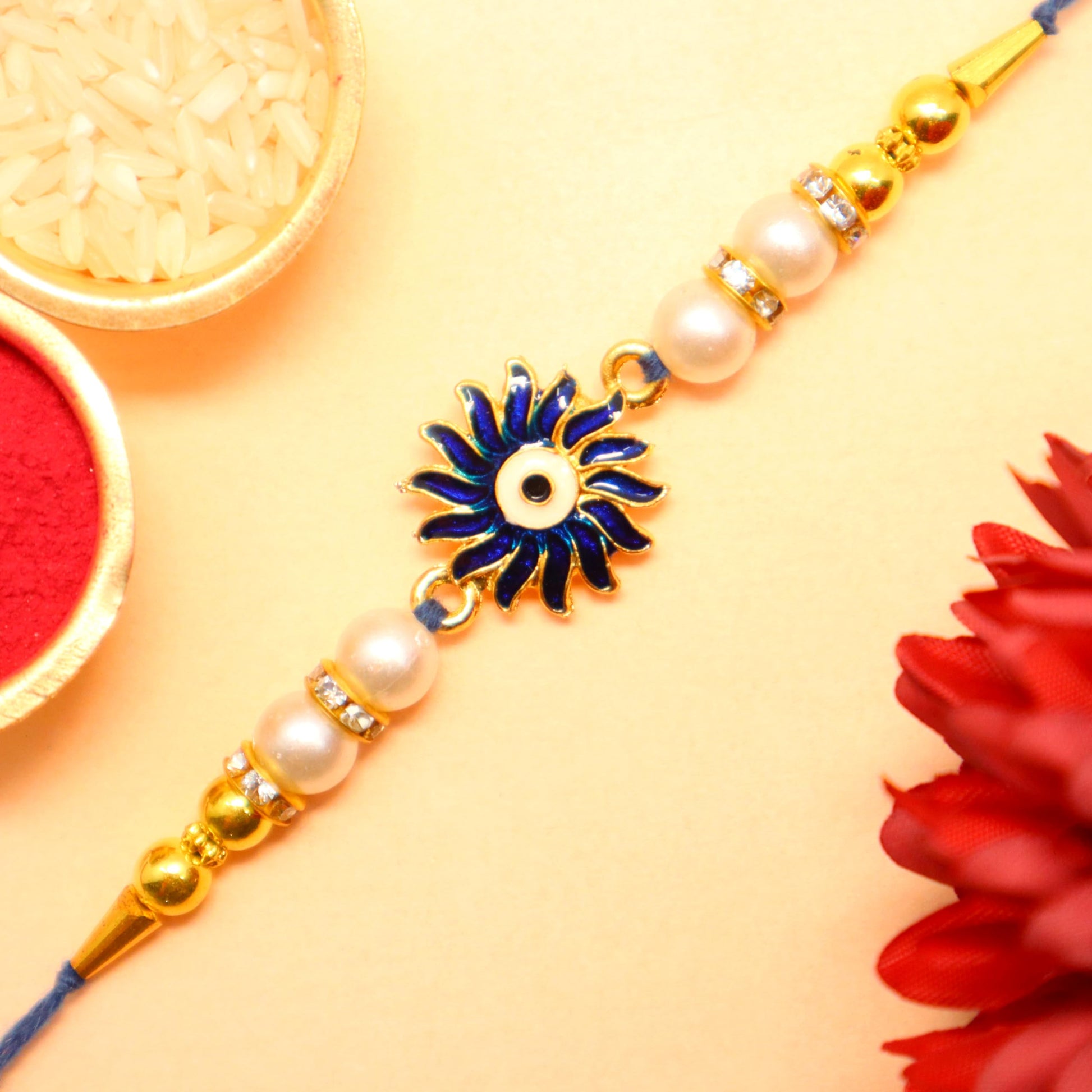 JAIPUR ACE Rakhi Combo Set of Rakhi Elegant Rakhi with Greeting Card for Bro, Brother, Bhaiya, Bhai | Rakshabandhan - (Pack o