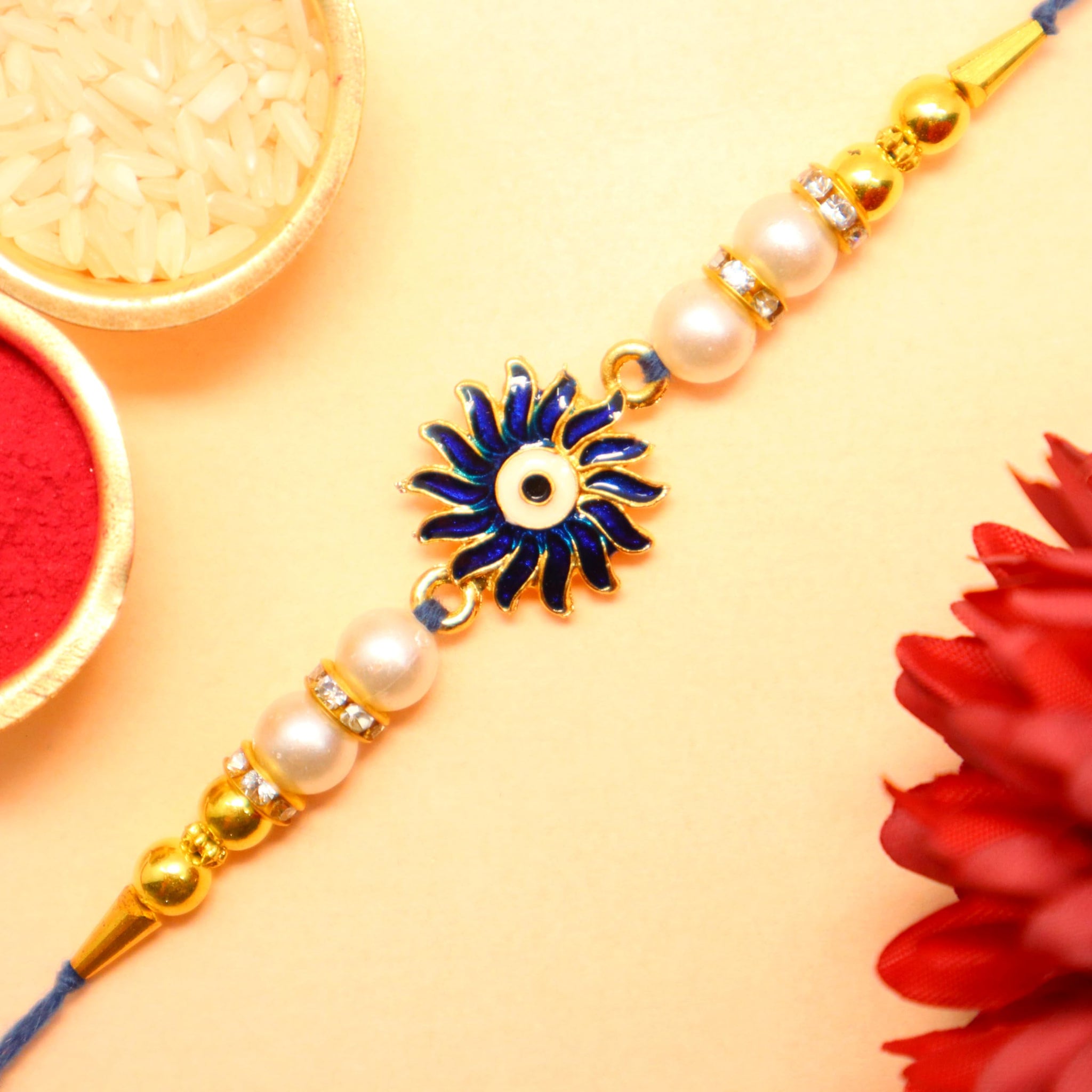 JAIPUR ACE Rakhi Combo Set of Rakhi Elegant Rakhi with Greeting Card for Bro, Brother, Bhaiya, Bhai | Rakshabandhan - (Pack o