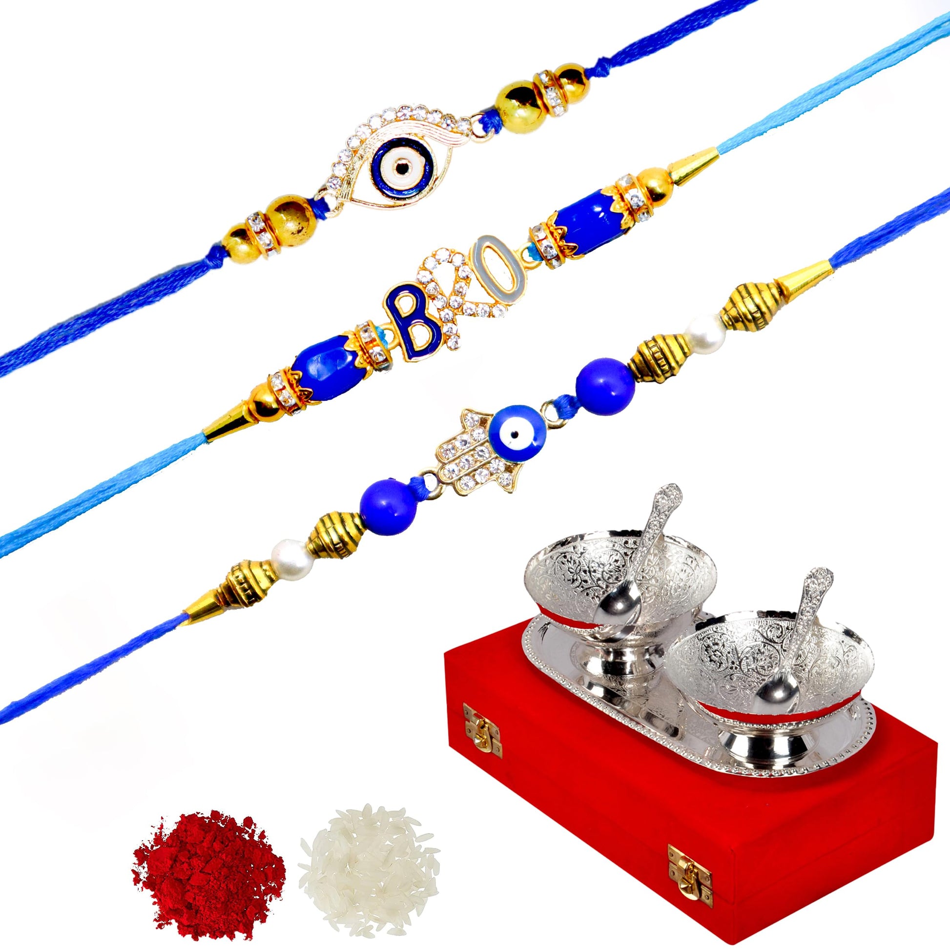 JAIPUR ACE Rakhi for Brother | Rakhi Set with Bowl Set | Raksha Bandhan Greeting Card, Hamper | Gift Set (16)