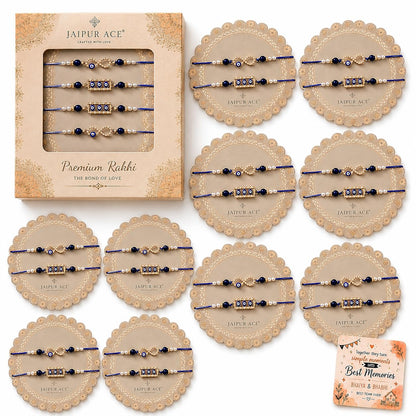 JAIPUR ACE Rakhi for Brother | Rakhi Set with Bowl Set | Raksha Bandhan Greeting Card, Hamper | Gift Set (24)