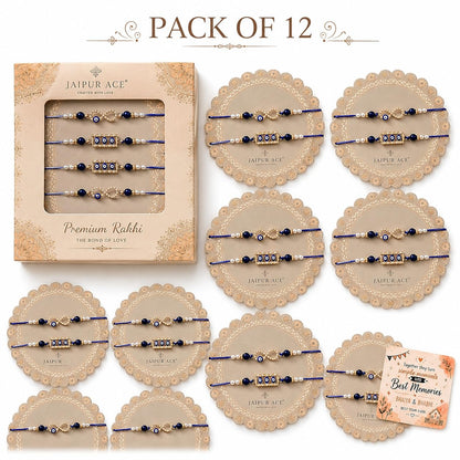 JAIPUR ACE Rakhi for Brother | Rakhi Set with Bowl Set | Raksha Bandhan Greeting Card, Hamper | Gift Set - front view (25)