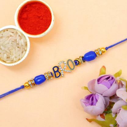 JAIPUR ACE Rakhi for Brother | Rakhi Set with Bowl Set | Raksha Bandhan Greeting Card, Hamper | Gift Set - back view