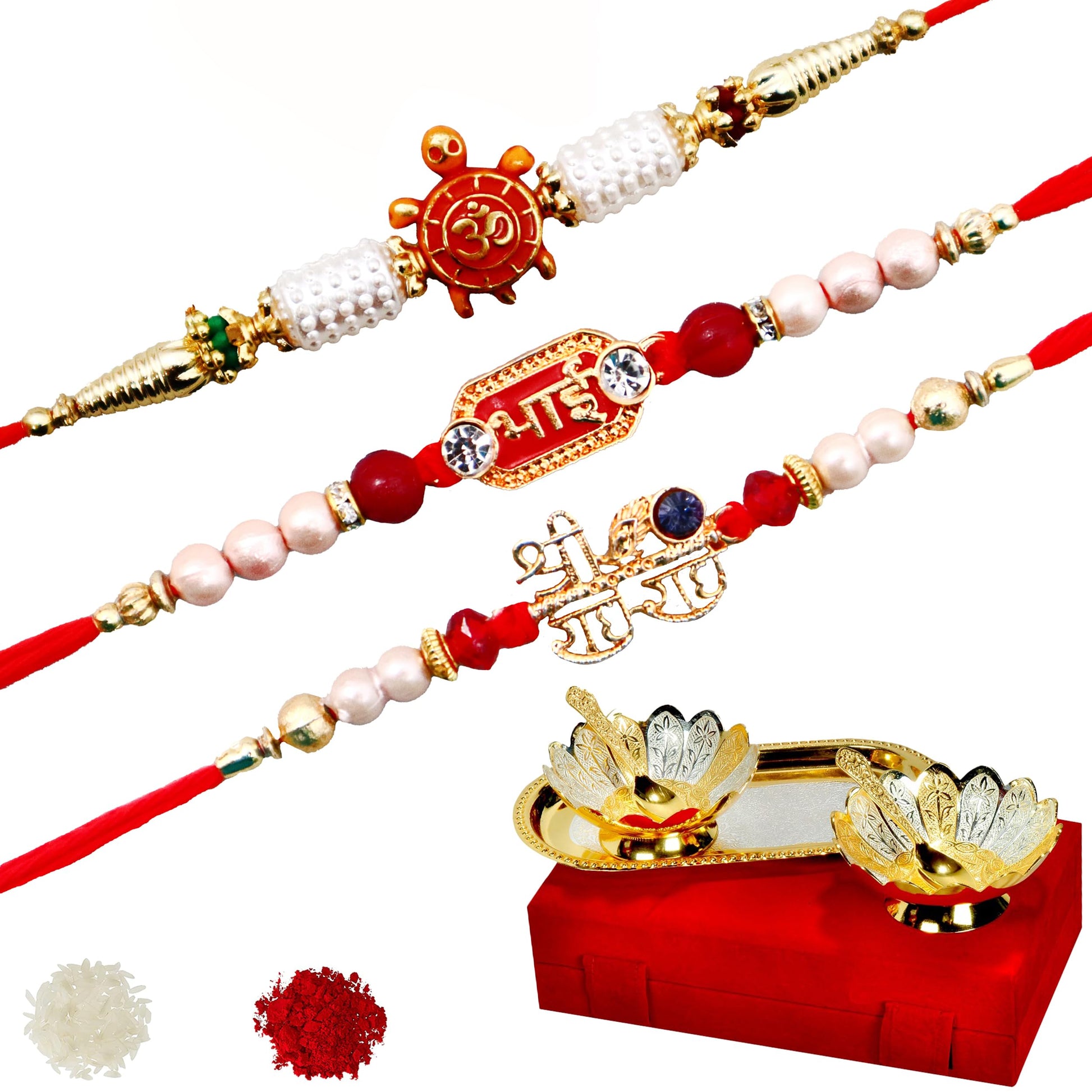 JAIPUR ACE Rakhi for Brother | Rakhi Set with Bowl Set | Raksha Bandhan Greeting Card, Hamper | Gift Set (7)