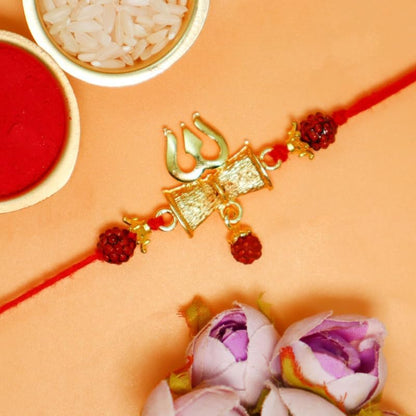 JAIPUR ACE Rakhi Gift Hamper with Silver Plated Bowl Set, Pooja Thali, 2 Designer Rakhis, Roli Chawal, Red Velvet Box - Raksh