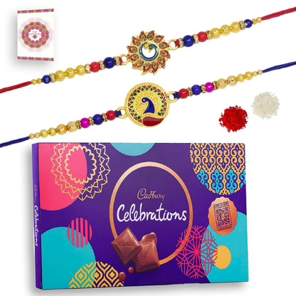 JAIPUR ACE Rakhi Hamper with Chocolate, Raksha Bandhan Gift Combo with Roli Kumkum and Greeting Card (13)