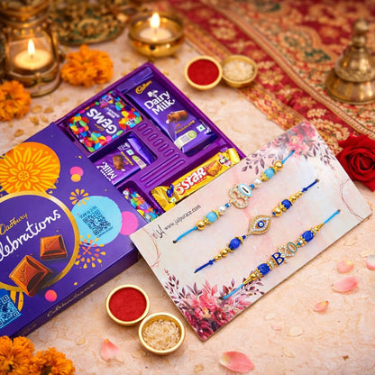 JAIPUR ACE Rakhi Hamper with Chocolate, Raksha Bandhan Gift Combo with Roli Kumkum and Greeting Card (17)