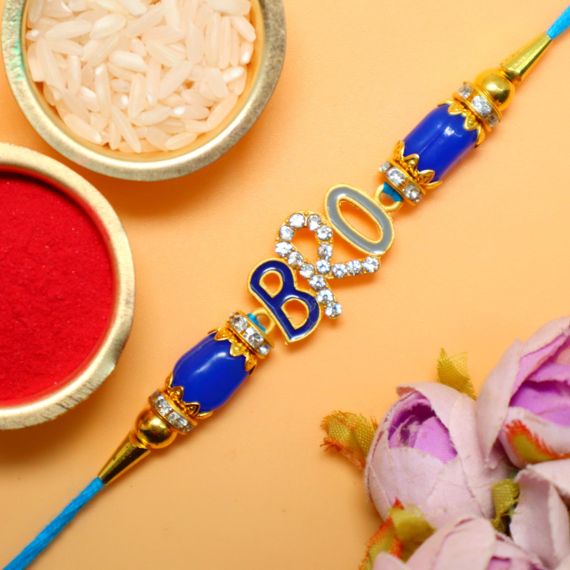 JAIPUR ACE Rakhi Hamper with Chocolate, Raksha Bandhan Gift Combo with Roli Kumkum and Greeting Card - back view