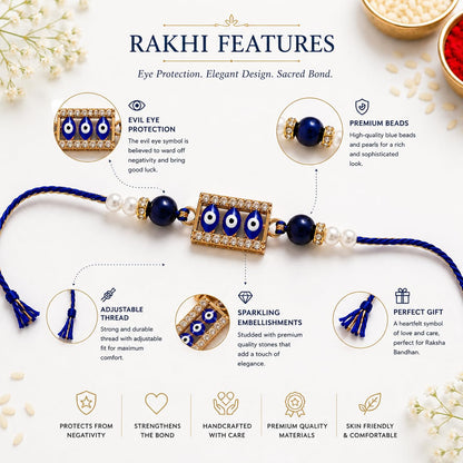 JAIPUR ACE Raksha Bandhan Gift Combo with 2 Kids Printed Water Bottles and 2 Rakhi Set Om Evil Eye and Shiva Rudraksha Rakhi 